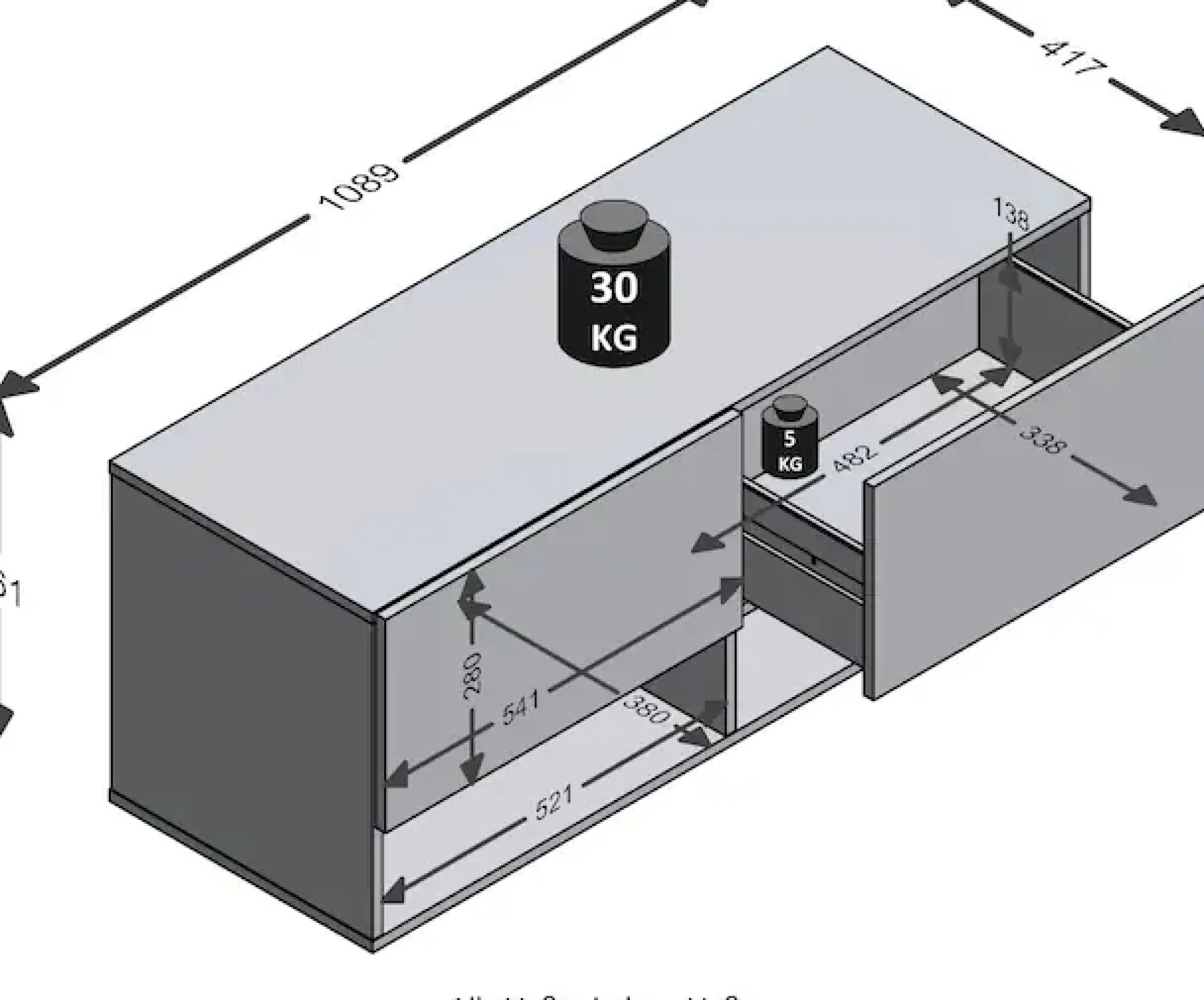 FMD Schuhbank »Belm« mit Stauraum, Breite 109 cm