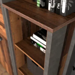 FORTE Aktenregal »Clif« Bücherregal im Industriestil, Höhe 115 cm
