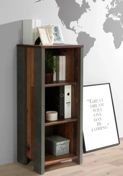FORTE Aktenregal »Clif« Bücherregal im Industriestil, Höhe 115 cm