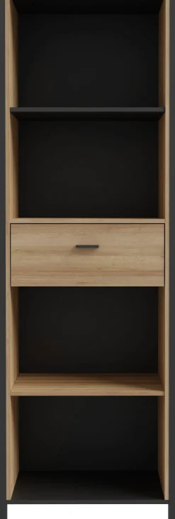FORTE Aktenregal »High Rock« mit Tür, 4 offene Fächer, Industrial-Stil, 65x194 cm