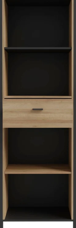 FORTE Aktenregal »High Rock« mit Tür, 4 offene Fächer, Industrial-Stil, 65x194 cm
