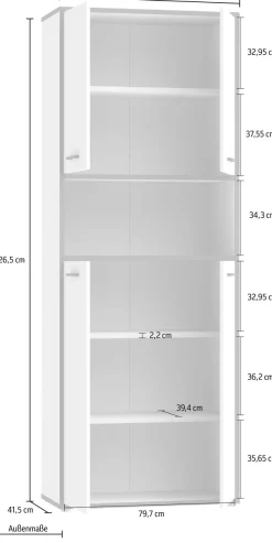 FORTE Aktenregal »Keflav« Breite 84,5 cm