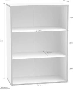 FORTE Aktenregal »Keflav« Breite 84,5 cm