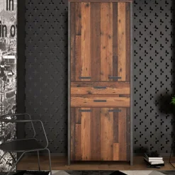 FORTE Aktenschrank »Clif« Mehrzweckschrank im Industriestil, Breite 86 cm x Höhe 220 cm