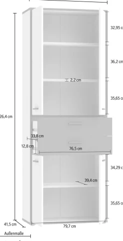 FORTE Aktenschrank »Keflav« Breite 84,5 cm