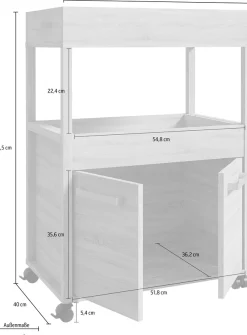 FORTE Barschrank »Homebar« Höhe ca. 88,5 cm