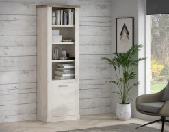 FORTE Bücherregal »Duro« Höhe212 cm, Aktenregal mit Tür, im Landhausstil