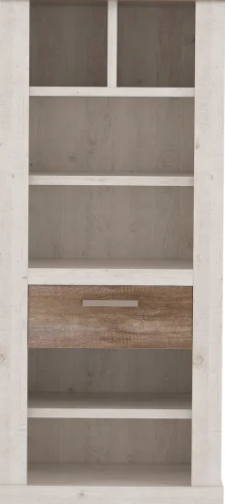 FORTE Bücherregal Höhe160 cm, Aktenregal mit Schublade, im Landhausstil