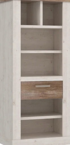 FORTE Bücherregal Höhe160 cm, Aktenregal mit Schublade, im Landhausstil