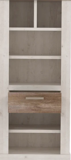 FORTE Bücherregal Höhe160 cm, Aktenregal mit Schublade, im Landhausstil