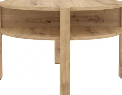 FORTE Beistelltisch »Tobago, runder Couchtisch mit 4 Ablagefächern, B/H/T 74,4/45,5/74,4 cm« Durchmesser ca. 74,5 cm