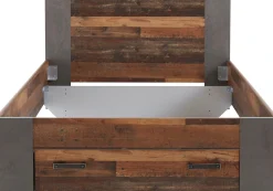FORTE Bett »Clif, Jugendbett, Belastbarkeit 120 KG, Schubkasten optional« Liegefläche 140cmx200cm,Industrial Design