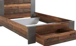 FORTE Bett »Clif, Jugendbett, Belastbarkeit 120 KG, Schubkasten optional« Liegefläche 140cmx200cm,Industrial Design
