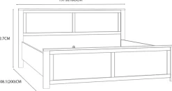 FORTE Bettgestell »Bohol« Landhaus, 180 x 2,00 mtr Liegefläche