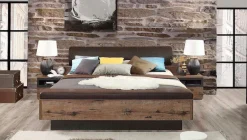 FORTE Bett »Jacky, Belastbarkeit 250 kg, Stauraum« Liegefläche 180x200cm,Polsterkopfteil und integrierte Bettbank aus FSC-Holzwerkstoff