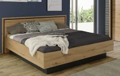 FORTE Bett »Trondheim, Belastbarkeit 250KG, Loft-Stil« melaminbeschichtet