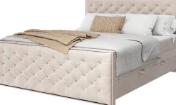 FORTE Boxspringbett »Lanciano Max inkl. zwei Bettkästen und Kaltschaum Topper« und einer 7-Zonen-Tonnentaschenfederkernmatratze H2/H3