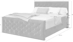 FORTE Boxspringbett »Lanciano Max inkl. zwei Bettkästen und Kaltschaum Topper« und einer 7-Zonen-Tonnentaschenfederkernmatratze H2/H3