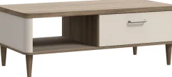 FORTE Couchtisch »Lacetti« B/H/T 120/43,7/60 cm Echtholzfüße