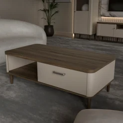 FORTE Couchtisch »Lacetti« B/H/T 120/43,7/60 cm Echtholzfüße