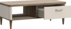 FORTE Couchtisch »Lacetti« B/H/T 120/43,7/60 cm Echtholzfüße