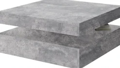 FORTE Couchtisch mit Funktion, drehbare Tischplatte, Breite ca. 78x78 cm