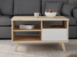 FORTE Couchtisch »Vankka Coffee Table« B/H/T 90/51,8/60 cm,90 x 60 cm Schublade, offen Fächer, Stauraun