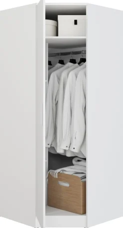 FORTE Eckkleiderschrank »Kleiderschrank, perfekte Ecklösung, einfache Montage« B/H/T 80,4/181/80,4, perfekte Ecklösung, FSC