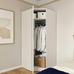 FORTE Eckkleiderschrank »Kleiderschrank, perfekte Ecklösung, einfache Montage« B/H/T 80,4/181/80,4, perfekte Ecklösung, FSC