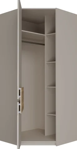 FORTE Eckkleiderschrank »Oak Squere« B/H/T 88,5/197,4/88,5 cm Eckschrank, Softclose, inklusive Beleuchtung