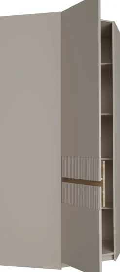 FORTE Eckkleiderschrank »Oak Squere« B/H/T 88,5/197,4/88,5 cm Eckschrank, Softclose, inklusive Beleuchtung