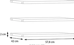 FORTE Einlegeboden Einlegeböden 2,2 cm Stärke, optional bestellbar, 3er Set