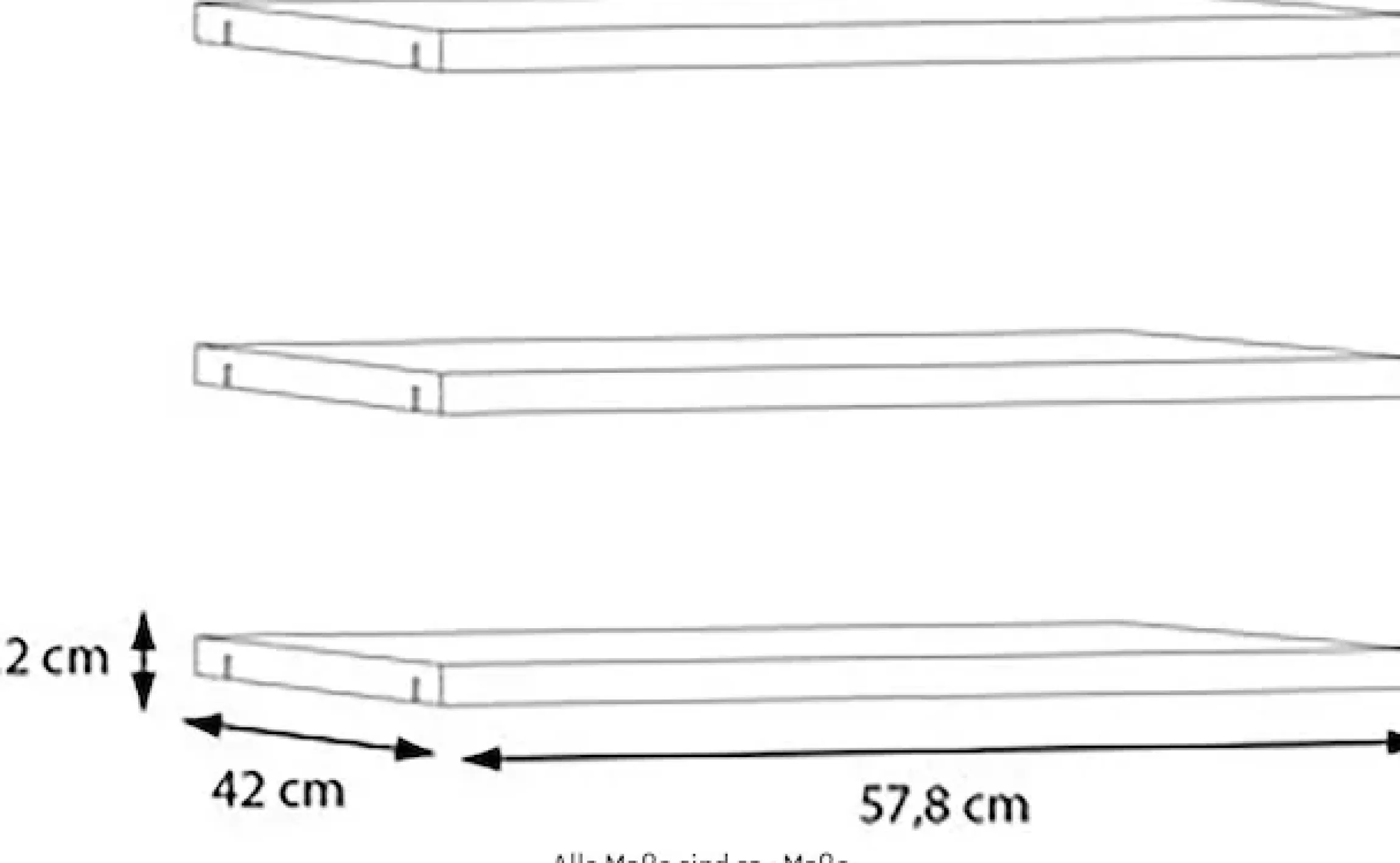 FORTE Einlegeboden Einlegeböden 2,2 cm Stärke, optional bestellbar, 3er Set