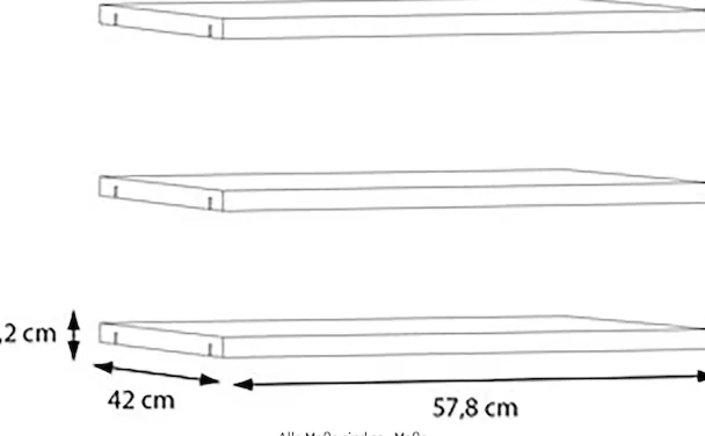 FORTE Einlegeboden Einlegeböden 2,2 cm Stärke, optional bestellbar, 3er Set