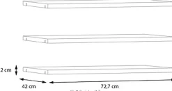 FORTE Einlegeboden Einlegeböden 2,2 cm Stärke, optional bestellbar, 3er Set