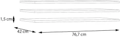 FORTE Einlegeboden 3 Stk. tlg. 3er Set Einlegeboden, variable Positionierung, Textilstruktur
