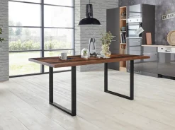FORTE Esstisch Breite 160 cm, Kufengestell im Industrial Look