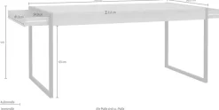 FORTE Esstisch »High Rock« Breite 166 cm