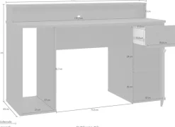 FORTE Gamingtisch »Ayo« mit LED-RGB Beleuchtung, moderner Schreibtisch, Breite 140 cm
