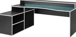FORTE Gamingtisch »Tezaur« mit RGB-Beleuchtung, Breite 200 cm, Eckschreibtisch
