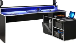 FORTE Gamingtisch »Tezaur« mit RGB-Beleuchtung, Breite 200 cm, Eckschreibtisch