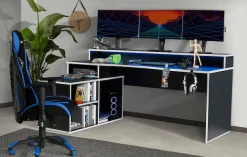 FORTE Gamingtisch »Tezaur« mit RGB-Beleuchtung, Breite 200 cm, Eckschreibtisch