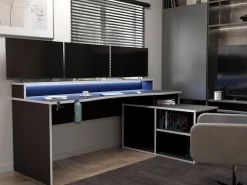 FORTE Gamingtisch »Tezaur« mit RGB-Beleuchtung, Breite 200 cm, Eckschreibtisch