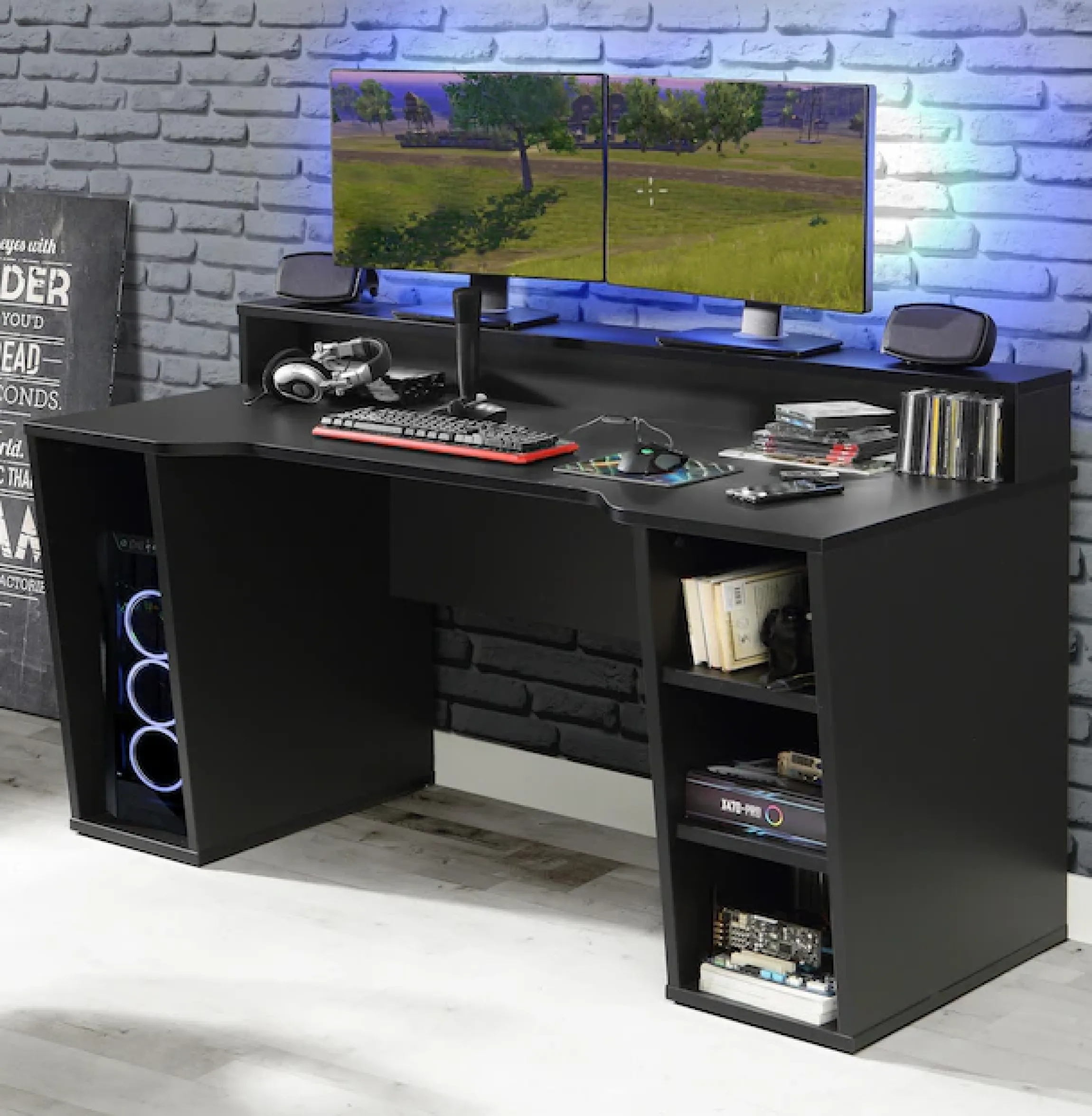 FORTE Gamingtisch »Tezaur« wahlweise mit RGB-Beleuchtung