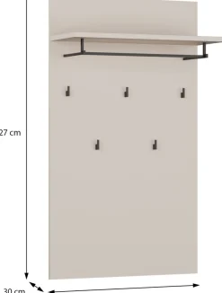 FORTE Garderobenpaneel »Alice Springs« B/H/T 74/127/30 cm, Wandmontage,