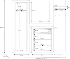 FORTE Garderobenpaneel »Baccio« Kombinierbar mit 14164136, 27097631, 93072840,Panell, Kleiderstange, Haken, Kleine Flure