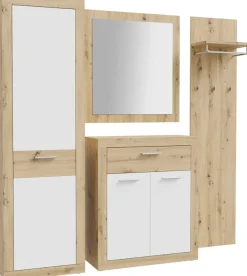 FORTE Garderobenpaneel »Baccio« Kombinierbar mit 14164136, 27097631, 93072840,Panell, Kleiderstange, Haken, Kleine Flure