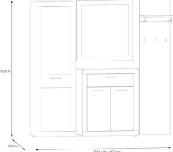 FORTE Garderobenpaneel »Baccio« Kombinierbar mit 14164136, 27097631, 93072840,Panell, Kleiderstange, Haken, Kleine Flure