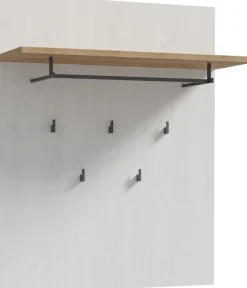 FORTE Garderobenpaneel »Bohol Paneel 5 Haken, Kleiderstange, Ablageboden« B/H/T 86,5/1056/30 cm
