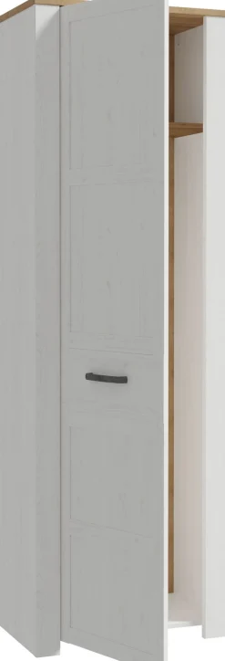 FORTE Garderobenschrank »Garderobenschrank, Höhe 205,4cm, Soft Close, ausziehbare Kleiderstange« B/H/T 66,7/205,4/42 cm